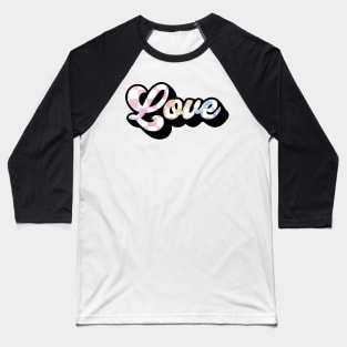 Love in Pastel Checkerboard Baseball T-Shirt